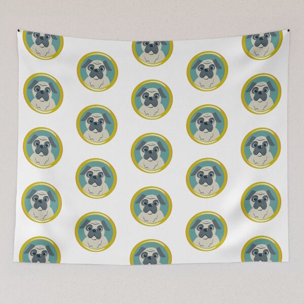 Item preview, Framed Pug Puppy Portrait designed and sold by beestonestudio.