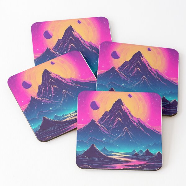 Item preview, Mountain Dreams: Synthwave Bliss in Nature's Embrace designed and sold by Mullet Monkey.