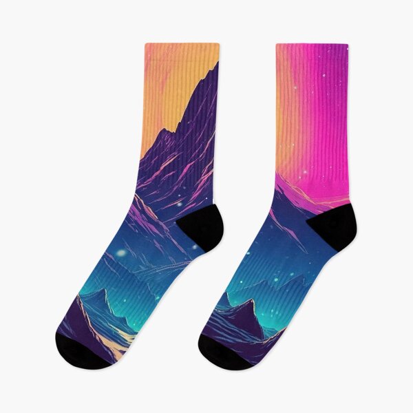 Item preview, Mountain Dreams: Synthwave Bliss in Nature's Embrace designed and sold by Mullet Monkey.