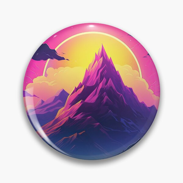Item preview, Synthwave Sanctuary: Mountain Oasis of Nostalgia designed and sold by Mullet Monkey.