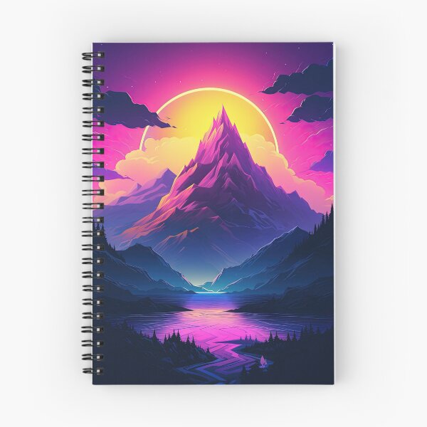 Item preview, Synthwave Sanctuary: Mountain Oasis of Nostalgia designed and sold by Mullet Monkey.