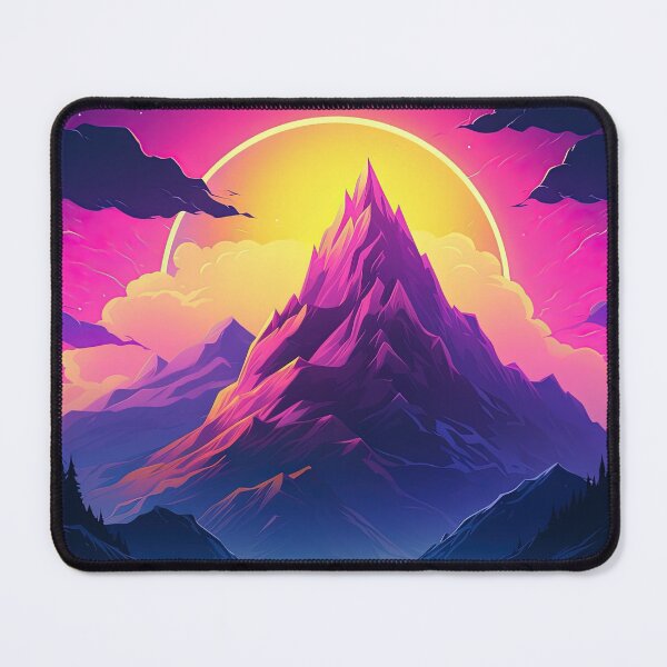 Item preview, Synthwave Sanctuary: Mountain Oasis of Nostalgia designed and sold by Mullet Monkey.