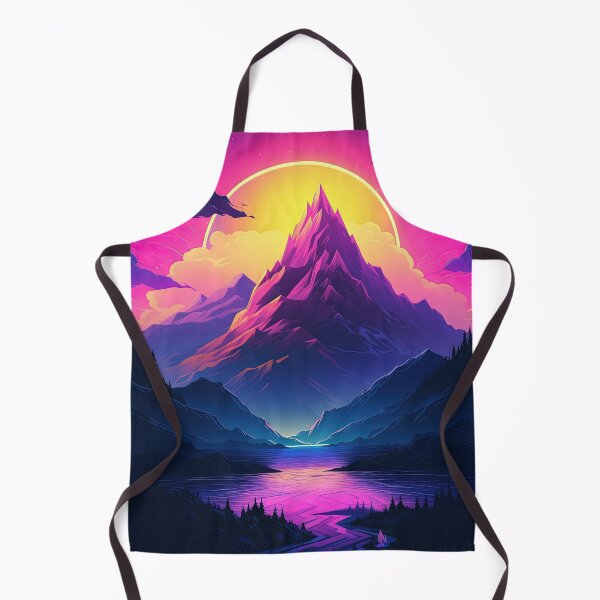Item preview, Synthwave Sanctuary: Mountain Oasis of Nostalgia designed and sold by Mullet Monkey.