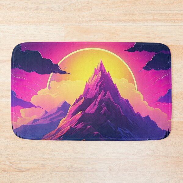 Item preview, Synthwave Sanctuary: Mountain Oasis of Nostalgia designed and sold by Mullet Monkey.