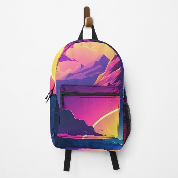 Item preview, Synthwave Sanctuary: Mountain Oasis of Nostalgia designed and sold by Mullet Monkey.