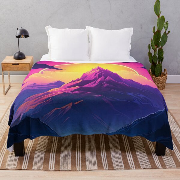 Item preview, Synthwave Sanctuary: Mountain Oasis of Nostalgia designed and sold by Mullet Monkey.