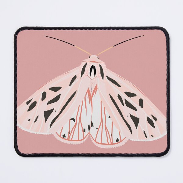 Item preview, Pink and White Tiger Moth on Dusty Rose Background designed and sold by Marie Friddle.