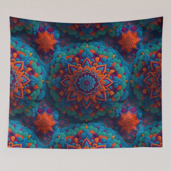 Item preview, The Mesmeric 3D Mandala Mosaic: Vibrant Colors and Shapes Unite designed and sold by DesignArtEmpire.