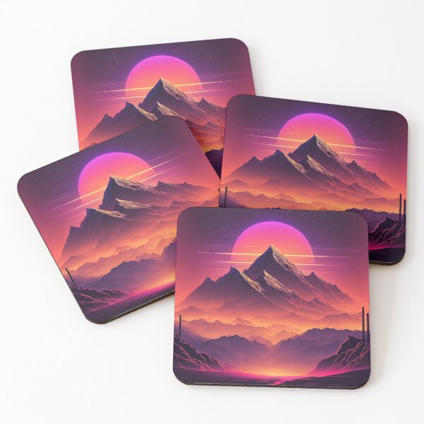 Item preview, Electric Peaks: Synthwave Adventure in the Majestic Mountains designed and sold by Mullet Monkey.