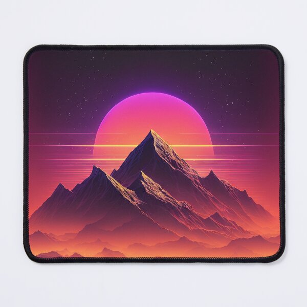 Item preview, Electric Peaks: Synthwave Adventure in the Majestic Mountains designed and sold by Mullet Monkey.