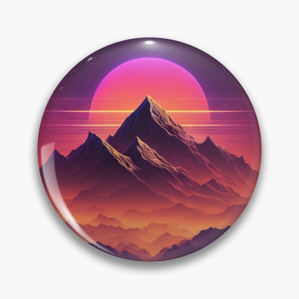 Item preview, Electric Peaks: Synthwave Adventure in the Majestic Mountains designed and sold by Mullet Monkey.