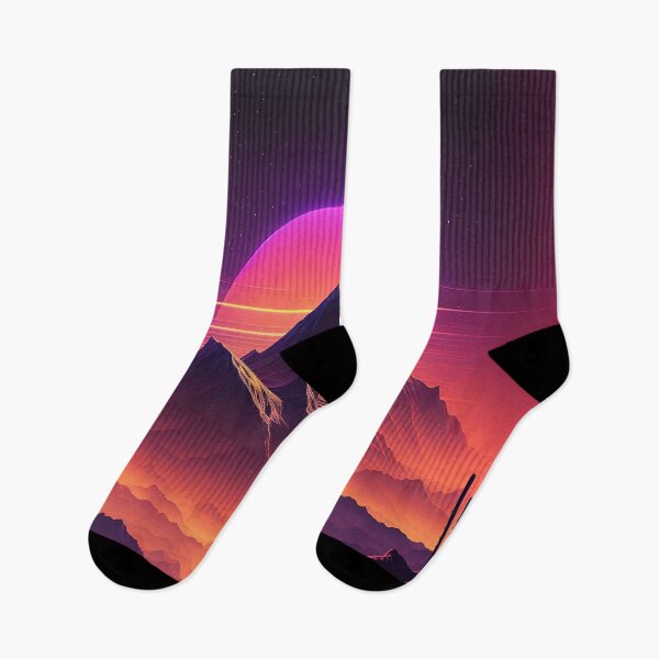 Item preview, Electric Peaks: Synthwave Adventure in the Majestic Mountains designed and sold by Mullet Monkey.