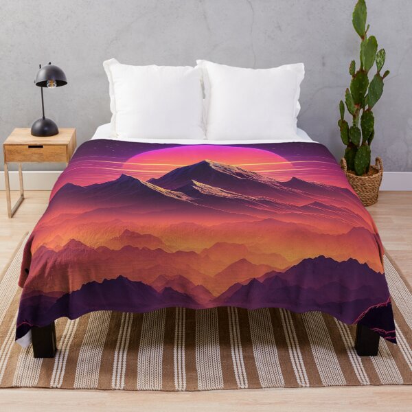 Item preview, Electric Peaks: Synthwave Adventure in the Majestic Mountains designed and sold by Mullet Monkey.