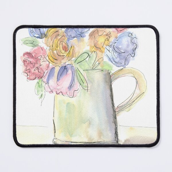 Item preview, Old fashioned water pitcher filled with flowers designed and sold by AnissaF.