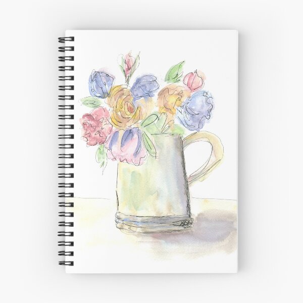Item preview, Old fashioned water pitcher filled with flowers designed and sold by AnissaF.