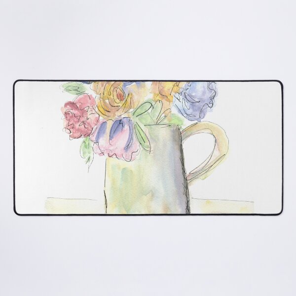 Item preview, Old fashioned water pitcher filled with flowers designed and sold by AnissaF.
