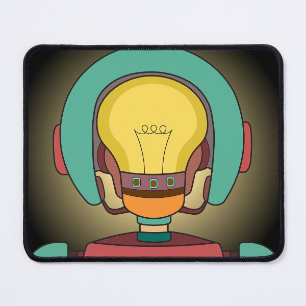 Item preview, AI robot with a yellow light bulb inside a head. Modern technology and futuristic concept. designed and sold by Nalidsa Sukprasert.