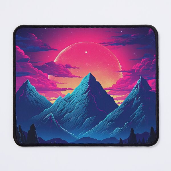 Item preview, Mountain Mirage: Synthwave Dreams in the Scenic Landscape designed and sold by Mullet Monkey.