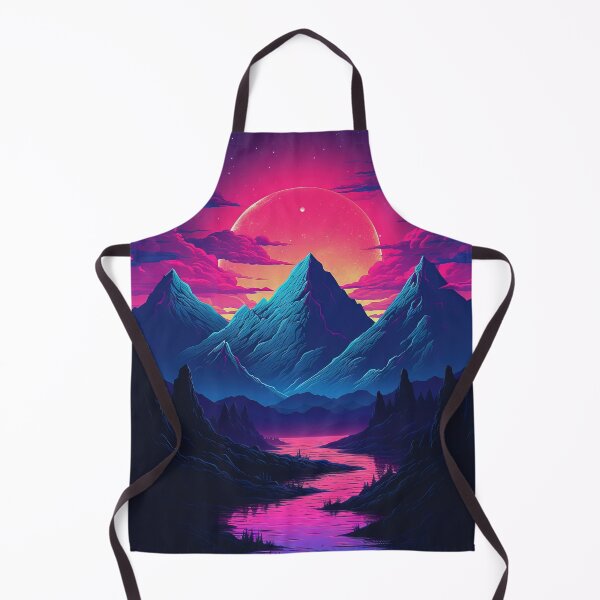 Item preview, Mountain Mirage: Synthwave Dreams in the Scenic Landscape designed and sold by Mullet Monkey.