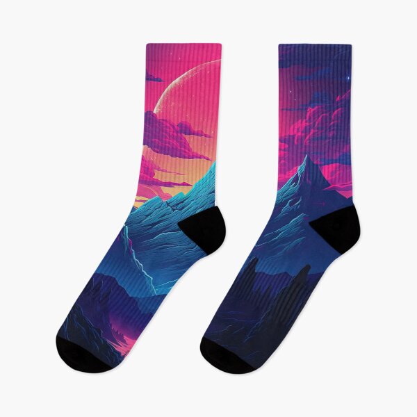 Item preview, Mountain Mirage: Synthwave Dreams in the Scenic Landscape designed and sold by Mullet Monkey.