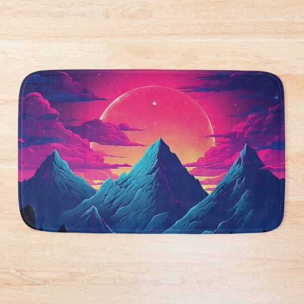 Item preview, Mountain Mirage: Synthwave Dreams in the Scenic Landscape designed and sold by Mullet Monkey.