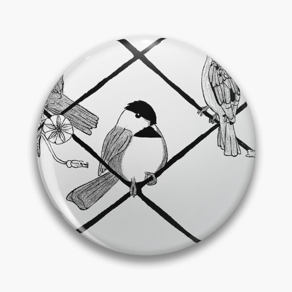 Item preview, Chickadees in Chainlink designed and sold by HoneyedBrie.