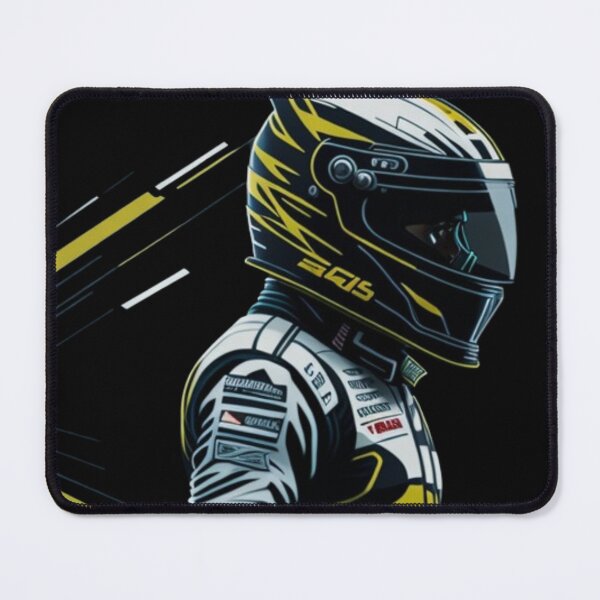 Item preview, racing driver with his helmet advancing to his destination designed and sold by ProductArtistry.