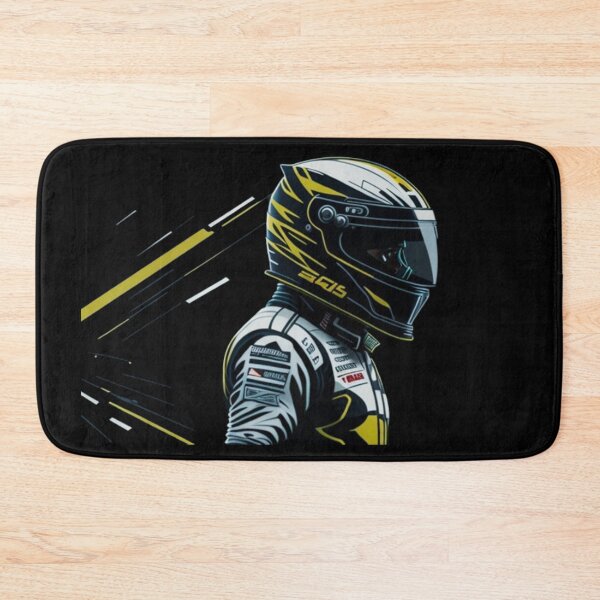 Item preview, racing driver with his helmet advancing to his destination designed and sold by ProductArtistry.