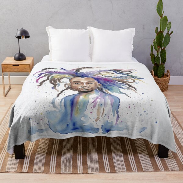 Artikelvorschau, BLACK MAN WITH COLORFUL DREADS, WATERCOLOR PAINT DESIGN entworfen und verkauft von womenandflowers.