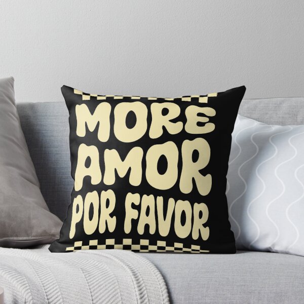 Aperçu de l'œuvre Plus d'amour s'il te plaît! Conception de style rétro groovy de citation espagnole pour les langues, l'espagnol et les amoureux de la vie créée et vendue par SpanishStore.