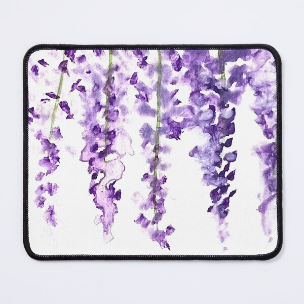 Item preview, Purple Wisteria flowers watercolor designed and sold by Artbymonika.