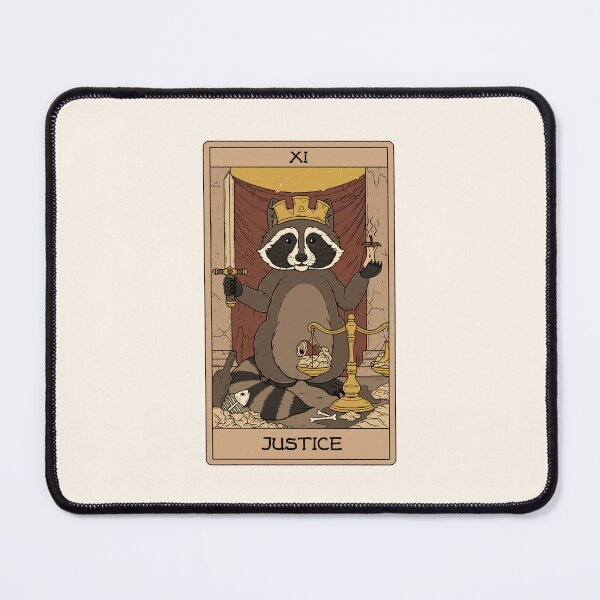 Item preview, Justice - Raccoons Tarot designed and sold by Thiago Corrêa.