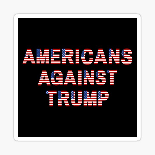 Item preview, "Americans Against Trump" USA Flag Font designed and sold by Write-to-Rebel.