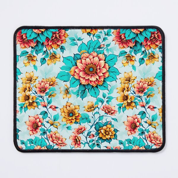 Item preview, Yellow and Red Floral Pattern designed and sold by Islandadora.