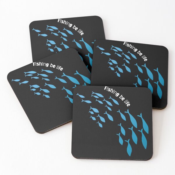 Item preview, White Fishing Be Life and Blue fish designed and sold by ArtBeLife.