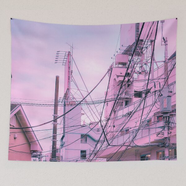 Item preview, Wires in Japanese Residential Street designed and sold by TokyoLuv.
