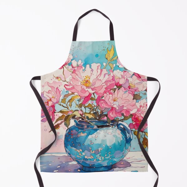 Item preview, Pink Flowers in Blue Vase designed and sold by EpicFoxArt.