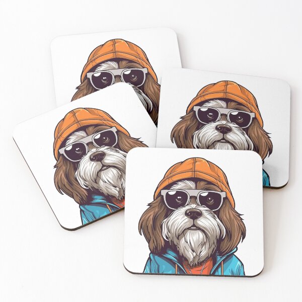 Item preview, Funny Dog Wearing Glasses, Hat and a Jacket designed and sold by LilyBell6.