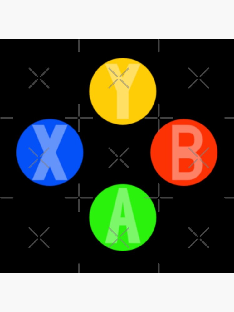 "Xbox 360 / Xbox One Controller Buttons A, B, X and Y" Canvas Print for