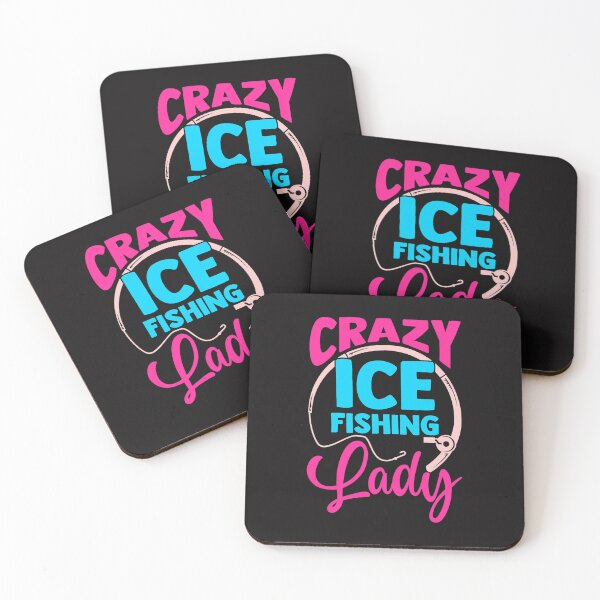 Item preview, Fishing Mens Crazy Ice Fishing Lady Fisher Hobby Fisher Ice Fishing Fisher designed and sold by KoushtubhKalla.