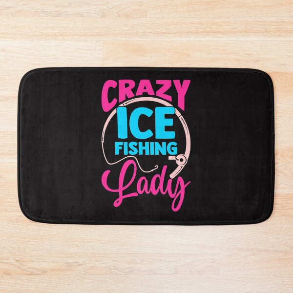 Item preview, Fishing Mens Crazy Ice Fishing Lady Fisher Hobby Fisher Ice Fishing Fisher designed and sold by KoushtubhKalla.