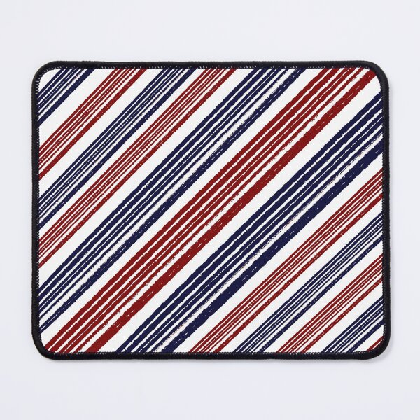 Item preview, Hand-Drawn Navy & Red Diagonal Stripes on White designed and sold by BlueMoonBarn.