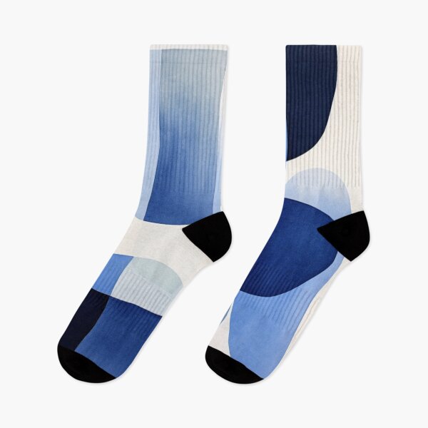 Item preview, Minimalist Abstract Navy Blue Cotton Art designed and sold by ShopWilPrints.