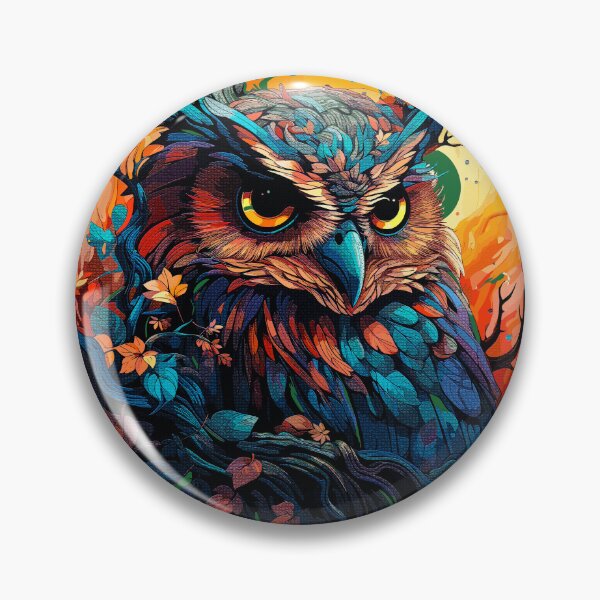 Item preview, Vibrant Colorful Owl Graphic designed and sold by kraftygiraffe.
