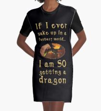Fantasy Dragon Graphic T-Shirt Dress