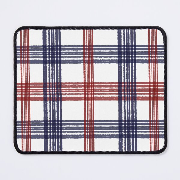 Item preview, Hand-Drawn Flannel/Plaid, Navy & Red on White designed and sold by BlueMoonBarn.