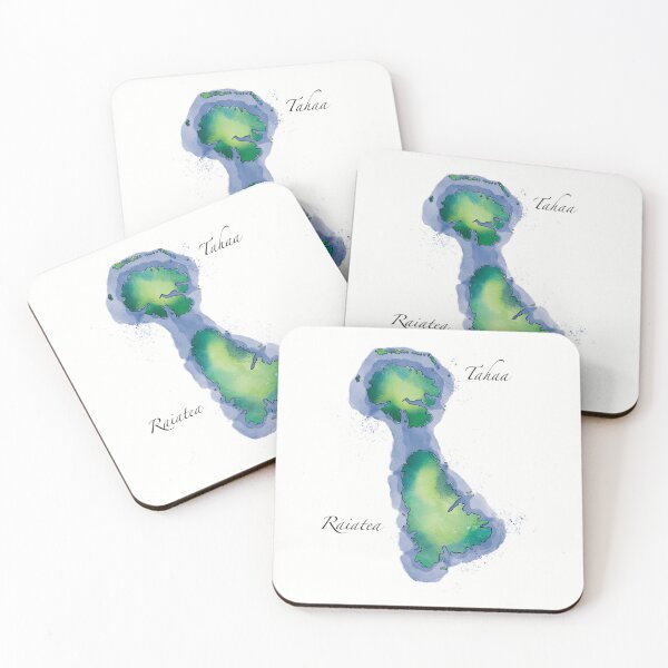 Item preview, Watercolor of Raiatea and Tahaa (RFP) designed and sold by oravaart.