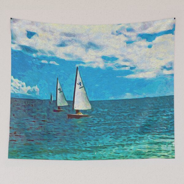 Item preview, SAILBOATS IN CANCUN designed and sold by ArtbyRolleen.