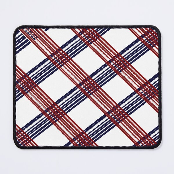 Item preview, Hand-Drawn Flannel/Plaid, Red & Navy On White designed and sold by BlueMoonBarn.