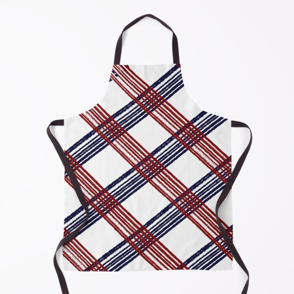 Item preview, Hand-Drawn Flannel/Plaid, Red & Navy On White designed and sold by BlueMoonBarn.